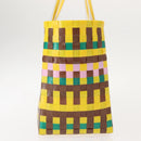 MARNI Flower Cafe Basket Hand Bag Leather Multicolor Auth 148485-4