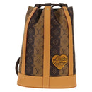 LOUIS VUITTON Eclipse Stripe LVxNIGO Randonnee Messenger Bag M45968 Auth 148521SM-13