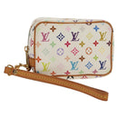 LOUIS VUITTON Monogram Multicolor Trousse Wapity Pouch White M58033 Auth 148522V-1