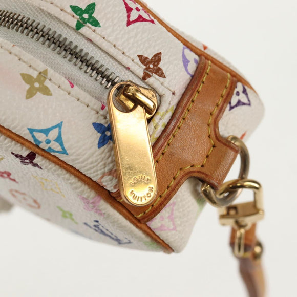 LOUIS VUITTON Monogram Multicolor Trousse Wapity Pouch White M58033 Auth 148522V