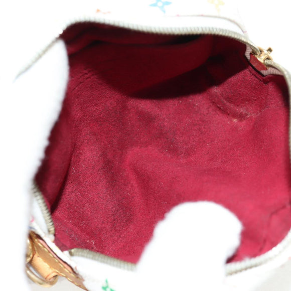 LOUIS VUITTON Monogram Multicolor Trousse Wapity Pouch White M58033 Auth 148522V