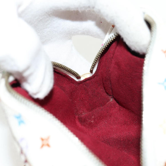 LOUIS VUITTON Monogram Multicolor Trousse Wapity Pouch White M58033 Auth 148522V