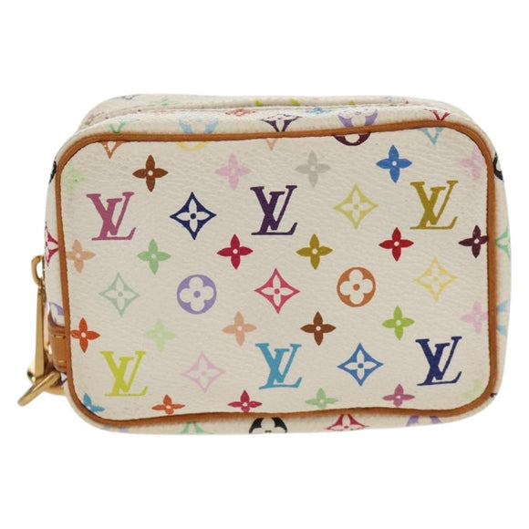 LOUIS VUITTON Monogram Multicolor Trousse Wapity Pouch White M58033 Auth 148522V