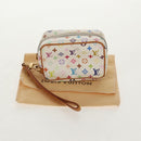 LOUIS VUITTON Monogram Multicolor Trousse Wapity Pouch White M58033 Auth 148522V-12