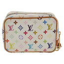 LOUIS VUITTON Monogram Multicolor Trousse Wapity Pouch White M58033 Auth 148522V-2