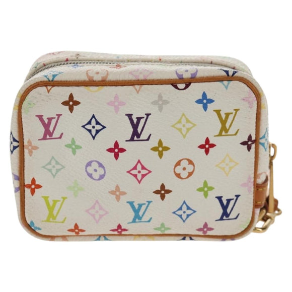 LOUIS VUITTON Monogram Multicolor Trousse Wapity Pouch White M58033 Auth 148522V
