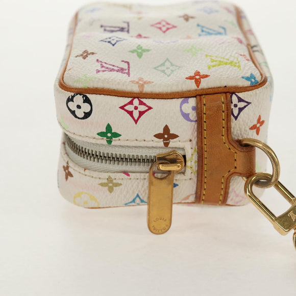 LOUIS VUITTON Monogram Multicolor Trousse Wapity Pouch White M58033 Auth 148522V