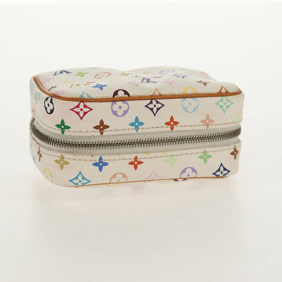 LOUIS VUITTON Monogram Multicolor Trousse Wapity Pouch White M58033 Auth 148522V