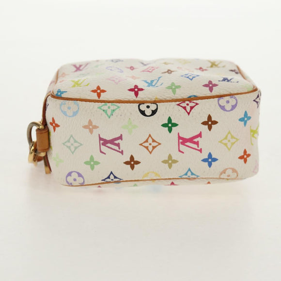 LOUIS VUITTON Monogram Multicolor Trousse Wapity Pouch White M58033 Auth 148522V