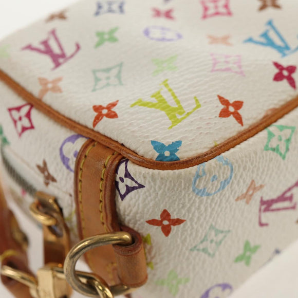LOUIS VUITTON Monogram Multicolor Trousse Wapity Pouch White M58033 Auth 148522V