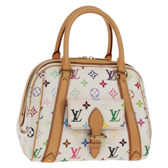 LOUIS VUITTON Monogram Multicolor Priscilla Hand Bag White M40096 Auth 148523M