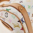 LOUIS VUITTON Monogram Multicolor Priscilla Hand Bag White M40096 Auth 148523M-15