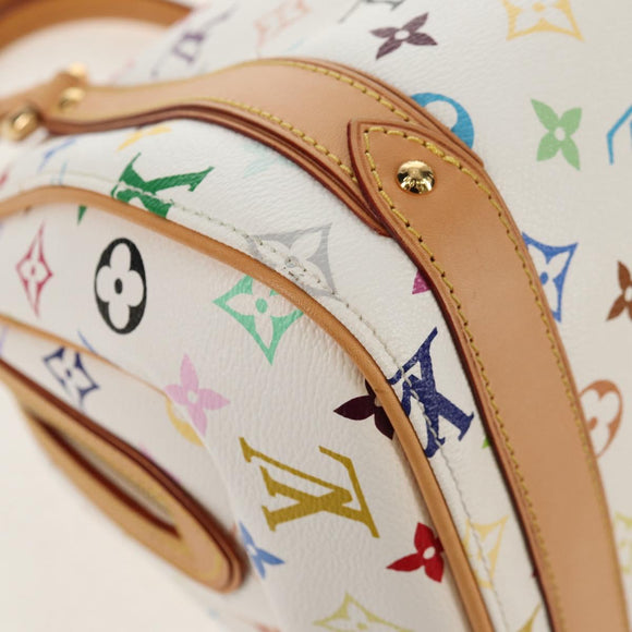 LOUIS VUITTON Monogram Multicolor Priscilla Hand Bag White M40096 Auth 148523M