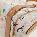LOUIS VUITTON Monogram Multicolor Priscilla Hand Bag White M40096 Auth 148523M-16