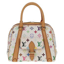 LOUIS VUITTON Monogram Multicolor Priscilla Hand Bag White M40096 Auth 148523M-13