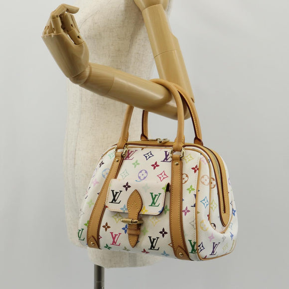 LOUIS VUITTON Monogram Multicolor Priscilla Hand Bag White M40096 Auth 148523SAM