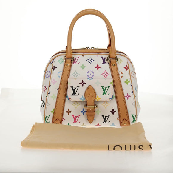 LOUIS VUITTON Monogram Multicolor Priscilla Hand Bag White M40096 Auth 148523M