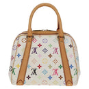 LOUIS VUITTON Monogram Multicolor Priscilla Hand Bag White M40096 Auth 148523M-2