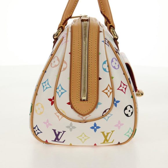 LOUIS VUITTON Monogram Multicolor Priscilla Hand Bag White M40096 Auth 148523M