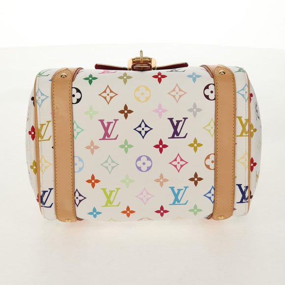 LOUIS VUITTON Monogram Multicolor Priscilla Hand Bag White M40096 Auth 148523M