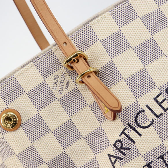 LOUIS VUITTON Damier Azur Cabas PM Tote Bag N41376 LV Auth 148525V