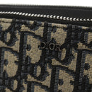 Christian Dior Trotter Canvas Oblique Shoulder Bag Navy Silver Auth 148526SAM-19