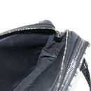 Christian Dior Trotter Canvas Oblique Shoulder Bag Navy Silver Auth 148526SAM-21