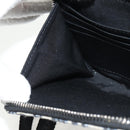 Christian Dior Trotter Canvas Oblique Shoulder Bag Navy Silver Auth 148526SAM-25
