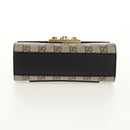 GUCCI GG Supreme Chain Shoulder Bag PVC Beige Gold 409487 Auth 148528M-5