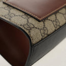 GUCCI GG Supreme Chain Shoulder Bag PVC Beige Gold 409487 Auth 148528M-17