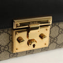 GUCCI GG Supreme Chain Shoulder Bag PVC Beige Gold 409487 Auth 148528M-19