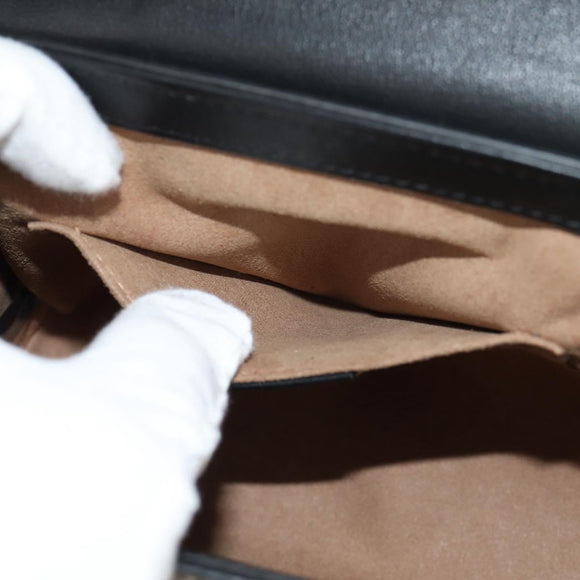 GUCCI GG Supreme Chain Shoulder Bag PVC Beige Gold 409487 Auth 148528M