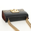 GUCCI GG Supreme Chain Shoulder Bag PVC Beige Gold 409487 Auth 148528M-6