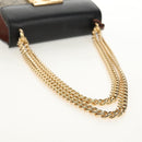 GUCCI GG Supreme Chain Shoulder Bag PVC Beige Gold 409487 Auth 148528M-7