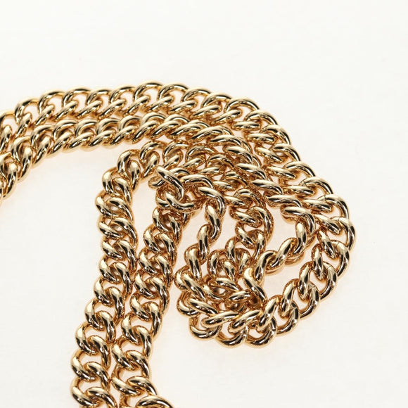 GUCCI GG Supreme Chain Shoulder Bag PVC Beige Gold 409487 Auth 148528M