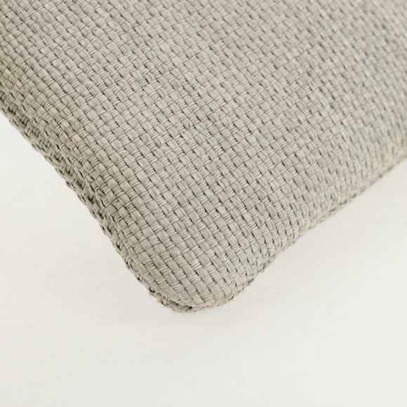 CHANEL Clutch Canvas Grau CC Auth 148530M