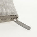 CHANEL Clutch Canvas Grau CC Auth 148530M-9