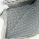 CHANEL Clutch Canvas Grau CC Auth 148530M-10