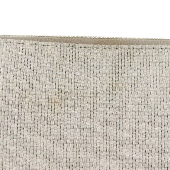 CHANEL Clutch Canvas Grau CC Auth 148530M