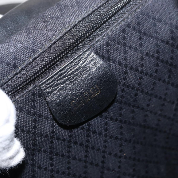 GUCCI Bamboo Backpack Leather Black Gold Auth 148533