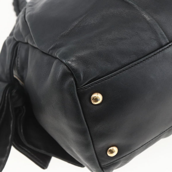 Salvatore Ferragamo Halbmondtasche Leder Schwarz Gold Original 148535V