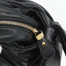 Salvatore Ferragamo Halbmondtasche Leder Schwarz Gold Original 148535V-9