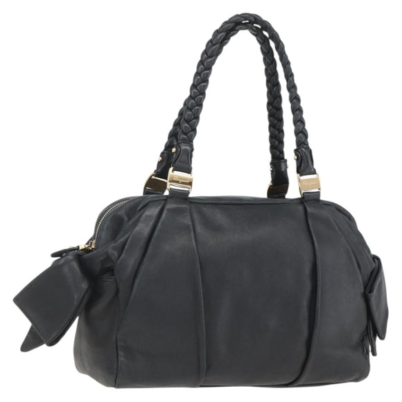 Salvatore Ferragamo Halbmondtasche Leder Schwarz Gold Original 148535V