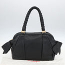 Salvatore Ferragamo Halbmondtasche Leder Schwarz Gold Original 148535V-12