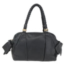 Salvatore Ferragamo Halbmondtasche Leder Schwarz Gold Original 148535V-13