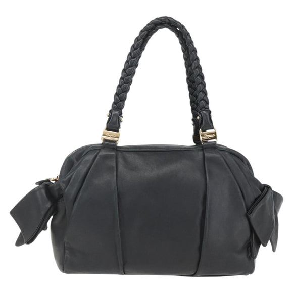 Salvatore Ferragamo Halbmondtasche Leder Schwarz Gold Original 148535V