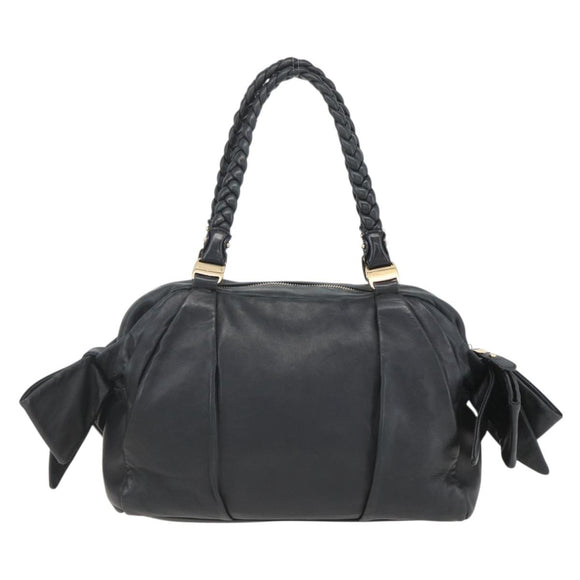 Salvatore Ferragamo Halbmondtasche Leder Schwarz Gold Original 148535V