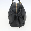 Salvatore Ferragamo Halbmondtasche Leder Schwarz Gold Original 148535V-4