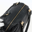 Salvatore Ferragamo Halbmondtasche Leder Schwarz Gold Original 148535V-6