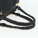 Salvatore Ferragamo Halbmondtasche Leder Schwarz Gold Original 148535V-7